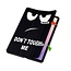 Case2go - Tablet hoes geschikt voor Samsung Galaxy Tab S11 (2025) - 11 Inch - Tri-fold hoes met Auto/Wake functie en Magnetische sluiting - TPU Cover Met Pencil Houder - Don't Touch Me