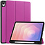 Case2go - Tablet hoes geschikt voor Samsung Galaxy Tab S11 (2025) - 11 Inch - Tri-fold hoes met Auto/Wake functie en Magnetische sluiting - TPU Cover Met Pencil Houder - Paars