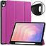 Case2go - Tablet hoes geschikt voor Samsung Galaxy Tab S11 (2025) - 11 Inch - Tri-fold hoes met Auto/Wake functie en Magnetische sluiting - TPU Cover Met Pencil Houder - Paars