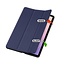 Case2go - Tablet hoes geschikt voor Samsung Galaxy Tab S11 (2025) - 11 Inch - Tri-fold hoes met Auto/Wake functie en Magnetische sluiting - TPU Cover Met Pencil Houder - Donker Blauw