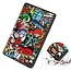Case2go - Tablet hoes geschikt voor Samsung Galaxy Tab S11 (2025) - 11 Inch - Tri-fold hoes met Auto/Wake functie en Magnetische sluiting - TPU Cover Met Pencil Houder - Grafitti