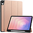 Case2go - Tablet hoes geschikt voor Samsung Galaxy Tab S11 (2025) - 11 Inch - Tri-fold hoes met Auto/Wake functie en Magnetische sluiting - TPU Cover Met Pencil Houder - Rose Goud