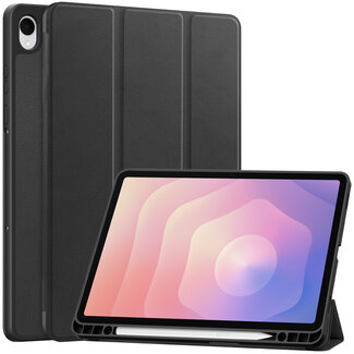 Case2go Case2go - Tablet hoes geschikt voor Samsung Galaxy Tab S11 (2025) - 11 Inch - Tri-fold hoes met Auto/Wake functie en Magnetische sluiting - TPU Cover Met Pencil Houder - Zwart