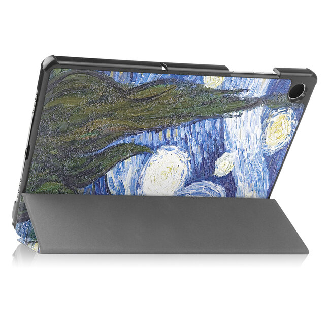 Case2go - Tablet hoes geschikt voor Samsung Galaxy Tab A11 Plus (2025) - Tri-fold hoes met auto/wake functie - 11 inch - Sterrenhemel