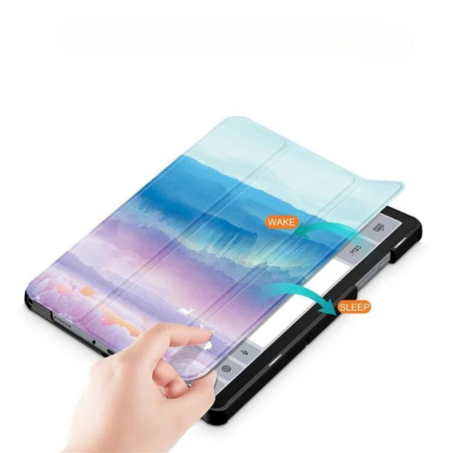Case2go - Tablet hoes geschikt voor Samsung Galaxy Tab A11 Plus (2025) - Tri-fold hoes met auto/wake functie - 11 inch - Landschap