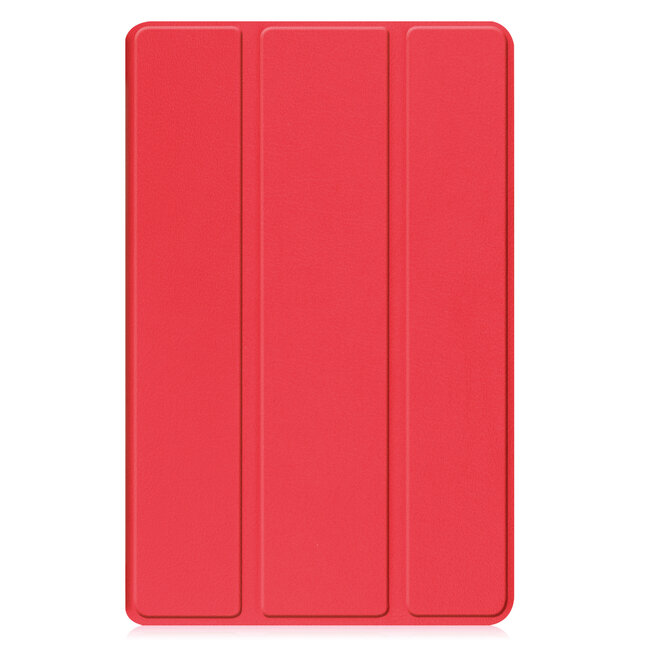 Tablethoes en Screenprotector geschikt voor Samsung Galaxy Tab A11 Plus (2025) - Tri-fold hoes met Auto/Wake functie - Rood