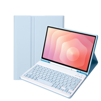 Case2go Case2go - Bluetooth ToetseCase2go - Bluetooth Toetsenbord hoes geschikt voor Samsung Galaxy Tab S11 (2025) - 11 Inch - QWERTY - Auto Wake/Sleep functie - Met Pencil Houder - Licht Blau