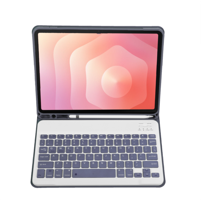 Case2go - Bluetooth Toetsenbord hoes geschikt voor Samsung Galaxy Tab S11 (2025) - 11 Inch - QWERTY - Auto Wake/Sleep functie - Met Pencil Houder - Paars
