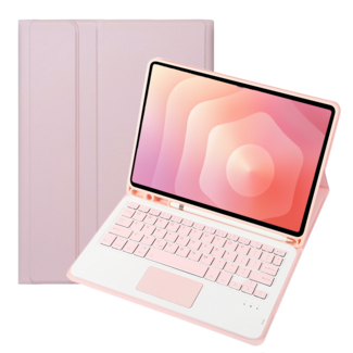 Case2go Case2go - Bluetooth Toetsenbord hoes geschikt voor Samsung Galaxy tab S11 (2025) - QWERTY - Auto Wake/Sleep functie - Met Pencil Houder - Touchpad - Roze