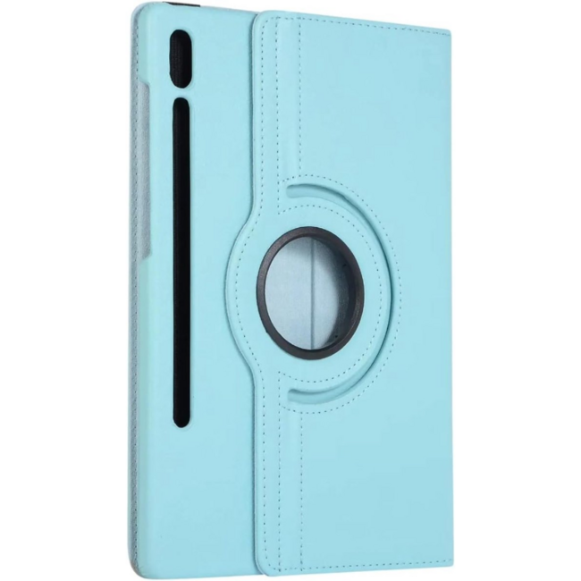 Case2go - Tablet hoes geschikt voor Samsung Galaxy Tab S9 FE (2023) - 10.9 Inch - Draaibare Book Case Cover - Licht Blauw