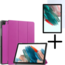 Tablethoes en Screenprotector geschikt voor Samsung Galaxy Tab A9 Plus (2023) - Tri-fold hoes met Auto/Wake functie - Paars