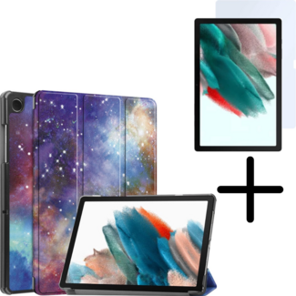 Case2go Tablethoes en Screenprotector geschikt voor Samsung Galaxy Tab A9 Plus (2023) - Tri-fold hoes met Auto/Wake functie - Galaxy
