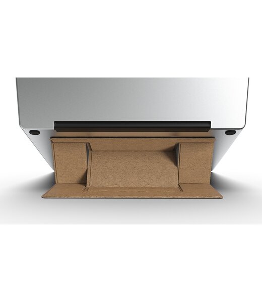 Case2go Macbook / Laptop Standaard - Zelfklevend opvouwbare laptop standaard - Bruin / Goud
