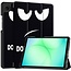 Case2go - Tablet hoes geschikt voor Samsung Galaxy Tab A11 (2025) - Tri-fold hoes met auto/wake functie - 8.7 inch - Don't touch me