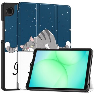 Case2go - Tablet hoes geschikt voor Samsung Galaxy Tab A11 (2025) - Tri-fold hoes met auto/wake functie - 8.7 inch - Goodnight