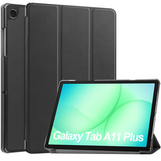 Case2go Case2go - Tablet hoes geschikt voor Samsung Galaxy Tab A11 Plus (2025) - Tri-fold hoes met auto/wake functie - 11 inch - Zwart