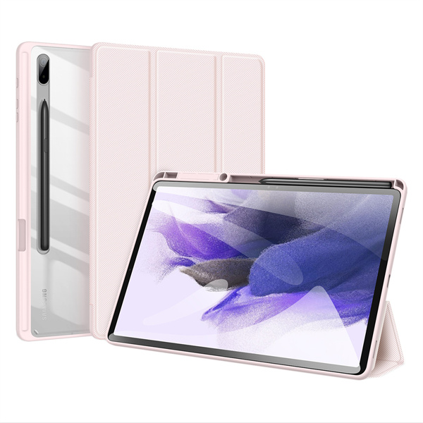 Dux Ducis - Tablet hoes geschikt voor Samsung Galaxy Tab S8 Plus - Toby Series - Tri-Fold Book Case  - Roze afbeelding
