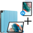 Tablet hoes met 2-Pack screenprotector geschikt voor Samsung Galaxy Tab A11 (2025) - Tablethoesje - Tab A11 - Trifold case - 8.7 Inch - Licht Blauw