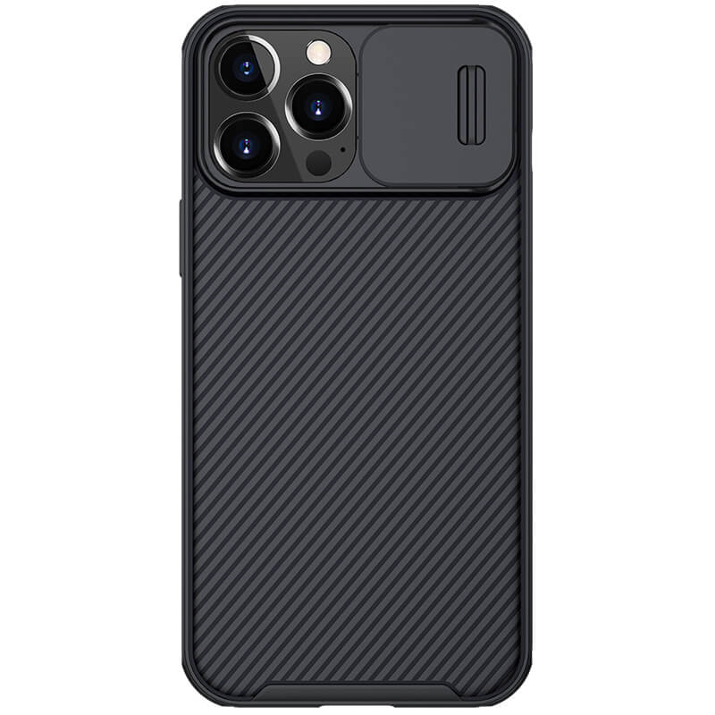 Telefoonhoesje geschikt voor Apple iPhone 14 Plus - Nillkin CamShield Pro Case - Zwart afbeelding