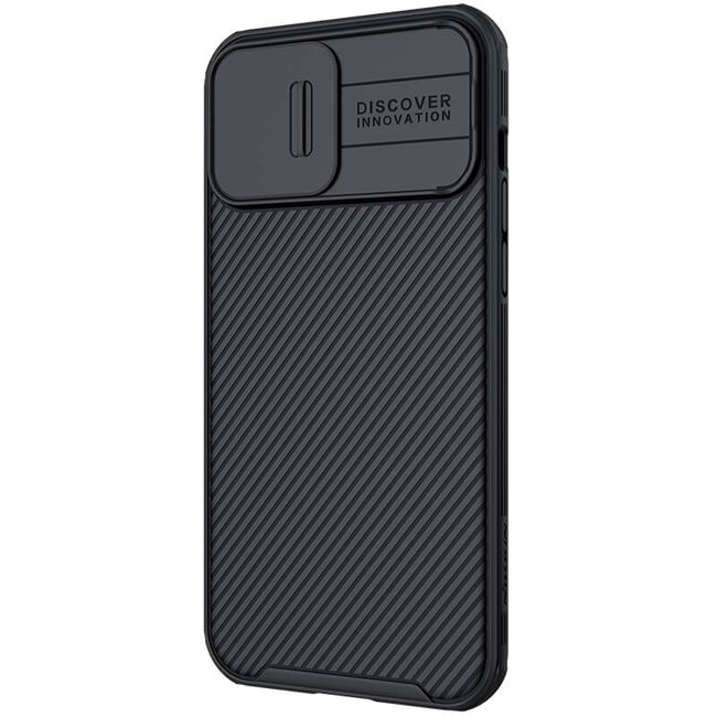 Telefoonhoesje geschikt voor Apple iPhone 14 Plus - Nillkin CamShield Pro Case - Zwart