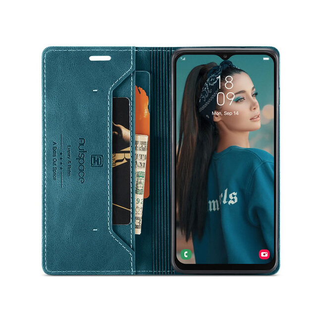 Hoesje geschikt voor Samsung Galaxy A23 - Wallet Book Case - Magneetsluiting - met RFID bescherming - Blauw