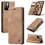 CaseMe - Hoesje geschikt voor Xiaomi Redmi Note 11 - Wallet Book Case - Magneetsluiting - Licht Bruin