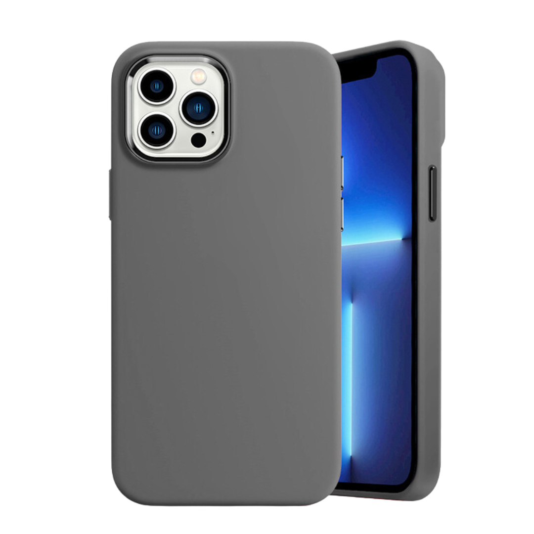 Hoozey - Hoesje geschikt voor Apple iPhone 13 - Liquid Siliconen - Grijs afbeelding
