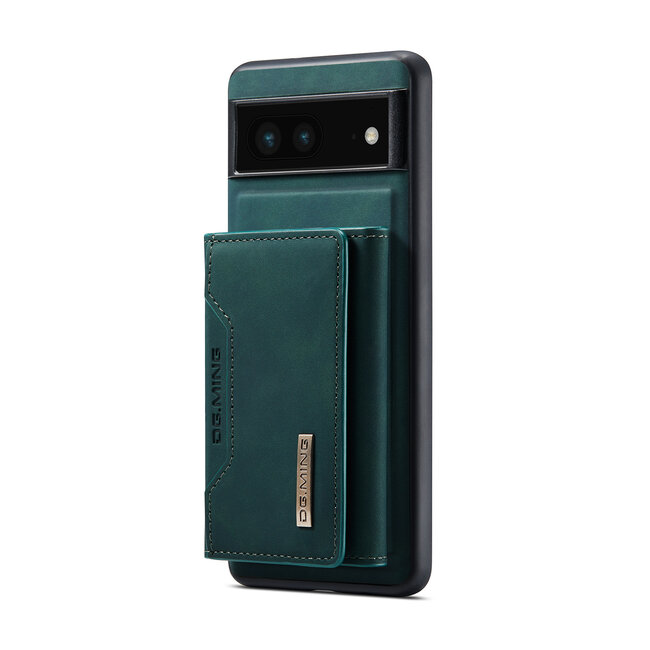 CaseMe - Telefoonhoesje geschikt voor Google Pixel 7 - Back Cover - Met Magnetische Pasjeshouder - Groen