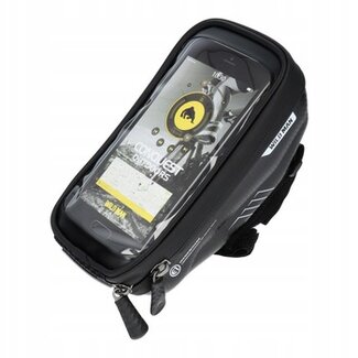Case2go Wildman - Stuurtas - Telefoonhouder/Fietstas - Waterdicht - Touchscreen - 1L - Zwart