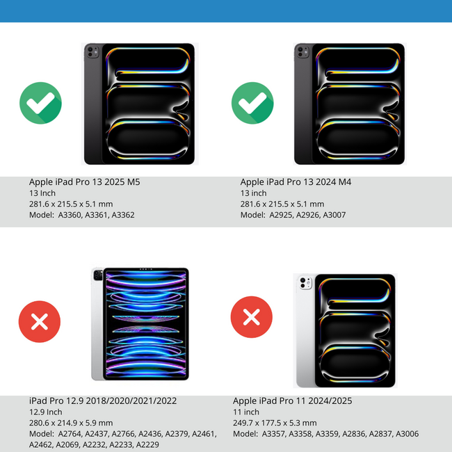 Dux Ducis - Tablet hoes geschikt voor Apple iPad Pro 13 (2025/2024) - Toby Series - Auto Wake/Sleep functie - Met Pencil houder - Licht Blauw