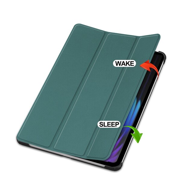 Tablet hoes geschikt voor Xiaomi Pad 8 / 8 Pro - Tri-fold hoes met Auto/Wake functie en Magnetische sluiting - Tabletcase - Tablethoesje - Groen