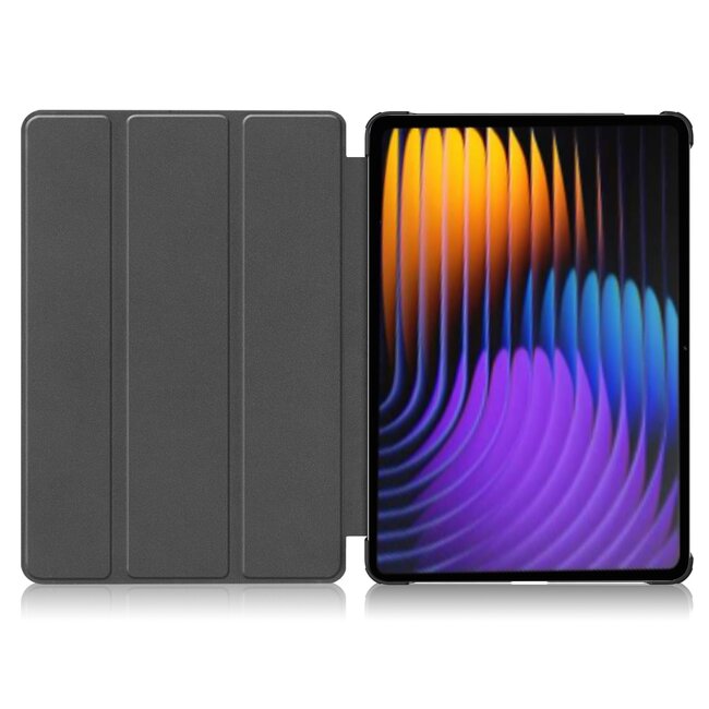 Tablet hoes geschikt voor Xiaomi Pad 8 / 8 Pro - Tri-fold hoes met Auto/Wake functie en Magnetische sluiting - Tabletcase - Tablethoesje - Zwart