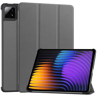 Case2go Tablet hoes geschikt voor Xiaomi Pad 8 / 8 Pro - Tri-fold hoes met Auto/Wake functie en Magnetische sluiting - Tabletcase - Tablethoesje - Grijs