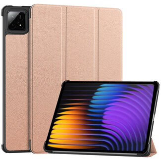 Case2go Tablet hoes geschikt voor Xiaomi Pad 8 / 8 Pro - Tri-fold hoes met Auto/Wake functie en Magnetische sluiting - Tabletcase - Tablethoesje - Rose Goud
