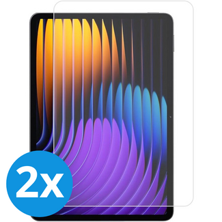 Case2go Case2go - 2-Pack Tablet Screenprotector geschikt voor Xiaomi Pad 8/8 Pro (2025) - 11.2 Inch - Tempered Glass - Case Friendly - Transparant