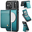 CaseMe - Telefoonhoesje geschikt voor Apple iPhone 17 Pro - Back Cover met Magnetische ring - hoesje met Magnetische Pasjeshouder - Blauw