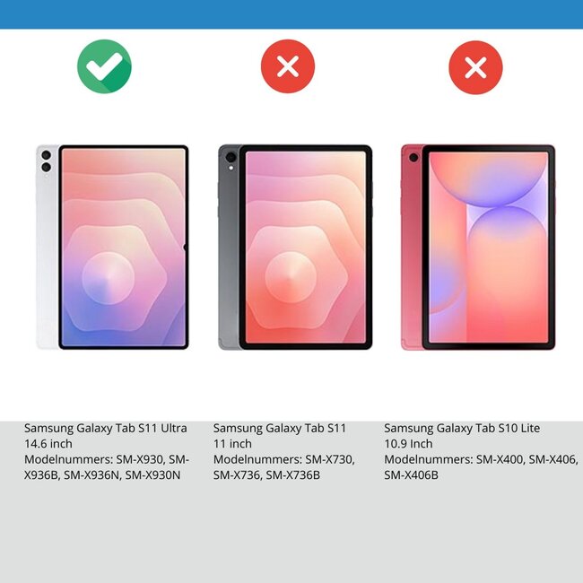 Case2go - Tablet Screenprotector geschikt voor Samsung Galaxy Tab S10 Ultra - 14.6 Inch - Tempered Glass - Case Friendly - Transparant