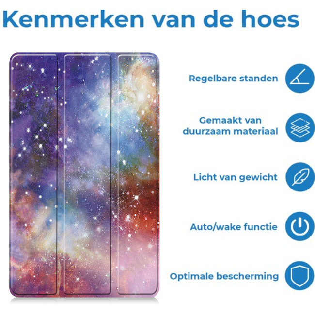 Tablet hoes geschikt voor Samsung Galaxy Tab A11 (2025) - Met Auto/Wake functie  - Tri-Fold Hoes - 8.7 inch - Galaxy