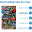 Tablet hoes geschikt voor Samsung Galaxy Tab A11 (2025) - Met Auto/Wake functie  - Tri-Fold Hoes - 8.7 inch - Graffiti