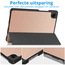 Tablet hoes geschikt voor Samsung Galaxy Tab A11 (2025) - Met Auto/Wake functie  - Tri-Fold Hoes - 8.7 inch - Rose Gold