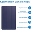 Case2go - Tablet hoes geschikt voor Samsung Galaxy Tab A11 (2025) - Tri-fold hoes met auto/wake functie - 8.7 inch - Blauw