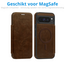 Hoesje geschikt voor Goole Pixel 10 Pro XL - Met Pasjeshouder - Geschikt voor MagSafe - Met magnetische sluiting - Donker Bruin