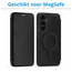 Hoesje geschikt voor Samsung Galaxy A36 - Met Pasjeshouder - Geschikt voor MagSafe - Met magnetische sluiting - Zwart