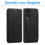 Hoesje geschikt voor Samsung Galaxy S25 Edge - Met Pasjeshouder - Geschikt voor MagSafe - Met magnetische sluiting - Zwart