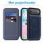 Hoesje geschikt voor iPhone 17 Air - Met Pasjeshouder - Geschikt voor MagSafe - Met magnetische sluiting - Blauw