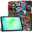 Tablet hoes geschikt voor Samsung Galaxy Tab A11 (2025) - Met Auto/Wake functie  - Tri-Fold Hoes - 8.7 inch - Graffiti