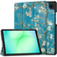 Tablet hoes geschikt voor Samsung Galaxy Tab A11 (2025) - Met Auto/Wake functie  - Tri-Fold Hoes - 8.7 inch - Witte Bloesem