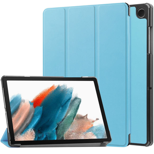 Tablet hoes geschikt voor Samsung Galaxy Tab A11 (2025) - Met Auto/Wake functie  - Tri-Fold Hoes - 8.7 inch - Licht Blauw