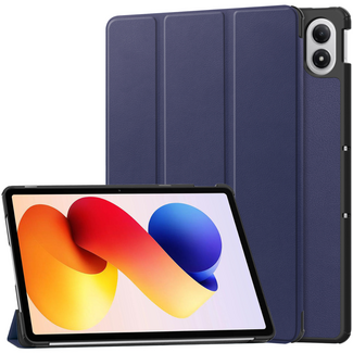 Case2go Tablet hoes geschikt voor Xiaomi Redmi Pad 2 Pro 2025 - Tri-fold hoes met Auto/Wake Functie en magneetsluiting - 12.1 inch - Donker Blauw