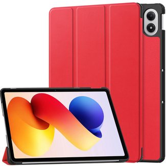 Hoozey Hoozey - Tablet hoes geschikt voor Xiaomi Redmi Pad 2 Pro 2025 - Tri-fold hoes met Auto/Wake Functie en magneetsluiting - 12.1 inch - Rood